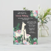 llama momma Fiesta babydoucheuitnodigingen Kaart (Staand voorkant)