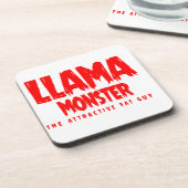 Llama Monster Red Logo Bier Onderzetter (Linkerzijde)
