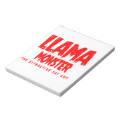 Llama Monster Red Logo Notitieblok (Linkerzijde)