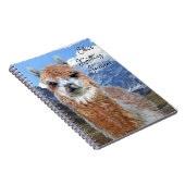 Llama Mountains Personalized Knitting Journal Notitieboek (Rechterzijde)