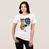 Llama Music Party Tri-Blend Shirt (Voorkant volledig)