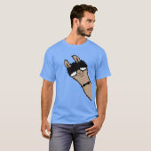 Llama Nerd Cool Alpaca Peeking Sunglasses Bow Tie T-shirt (Voorkant volledig)