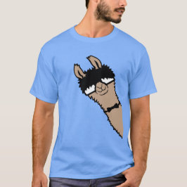 Llama nerd koele alpaca die gluurt met zonnebril e t-shirt