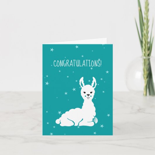 Llama New Baby feliciteert kaarten (Voorkant)
