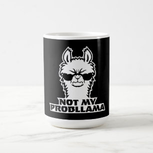 Llama Niet Mijn Probleem Zonnebril Cool Boze Stemm Magische Mok