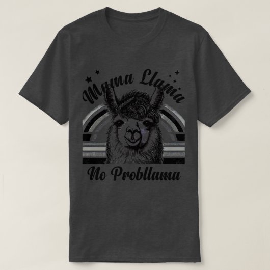 Llama No Probllama Grappig Schattige Ontwerp T-shirt (Design voorkant)