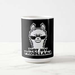 Llama Not My Probllama Sunglasses Cool Angry Mood Magische Mok