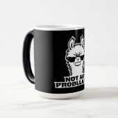 Llama Not My Probllama Sunglasses Cool Angry Mood Magische Mok (Voorkant links)