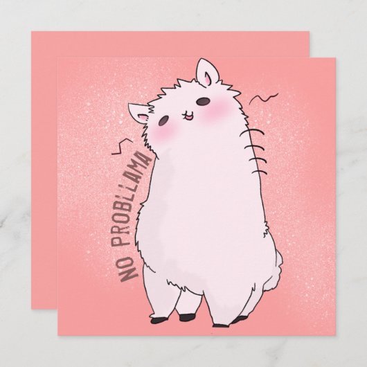 Llama Notitiekaart (Voorkant / Achterkant)