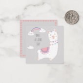 Llama Notitiekaartje (Voorkant / Achterkant in situ)