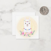 Llama Notitiekaartje (Voorkant / Achterkant in situ)