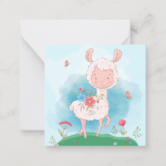 Llama Notitiekaartje (Voorkant)