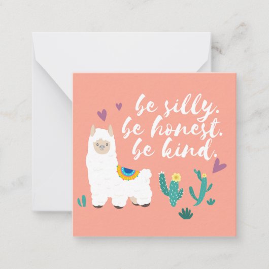 Llama Notitiekaartje (Voorkant)