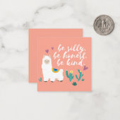 Llama Notitiekaartje (Voorkant / Achterkant in situ)