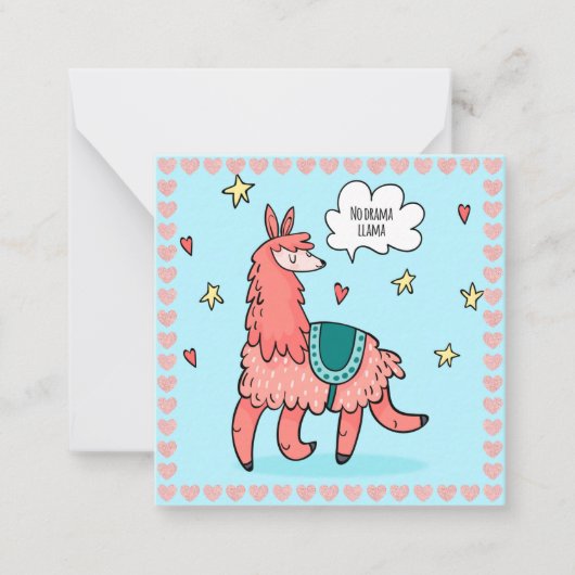 Llama Notitiekaartje (Voorkant)