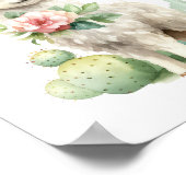 Llama Nursery Decor Schattige Llama Waterverf Poster (Hoek)