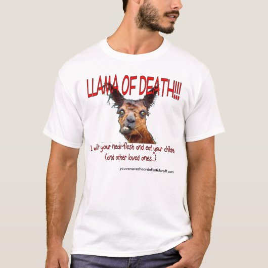 Llama of Death T-shirt (Voorkant)