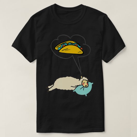 Llama of schapendromen van taco-shirt t-shirt (Design voorkant)