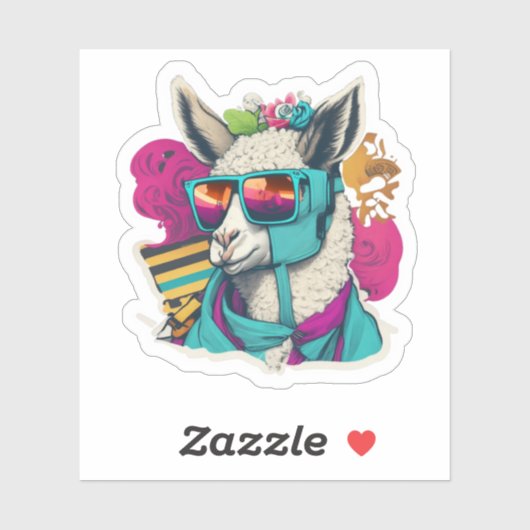 Llama Ontdek onze Schattige Llama Sticker (Vel)