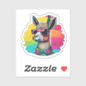 Llama Ontdek onze Schattige Llama Sticker (Vel)
