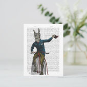 Llama op Bike Briefkaart (Staand voorkant)