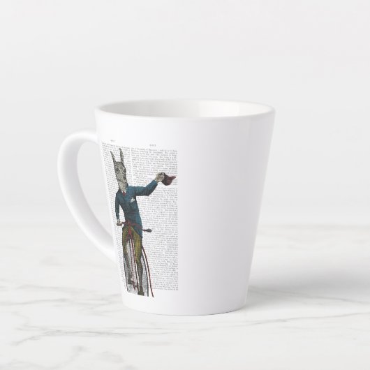 Llama op Bike Latte Mok (Linkerhoek)