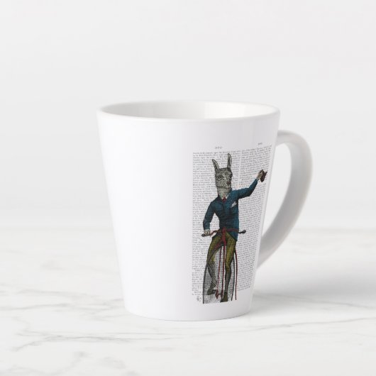 Llama op Bike Latte Mok (Rechterhoek)