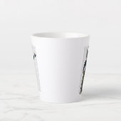 Llama op Bike Latte Mok (Voorkant)