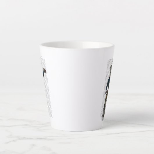 Llama op Bike Latte Mok (Voorkant)