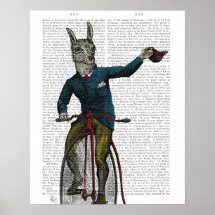 Llama op Bike Poster