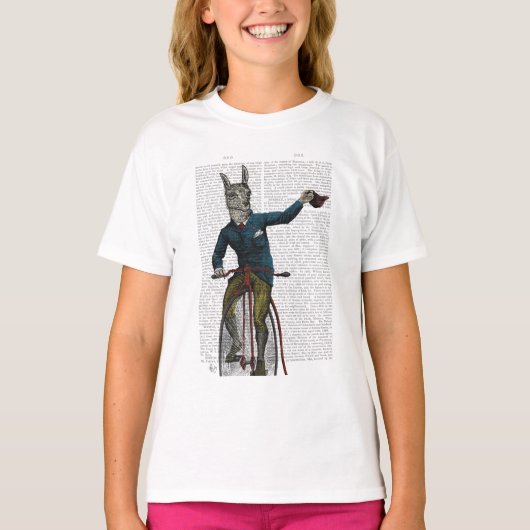 Llama op Bike T-shirt (Voorkant)