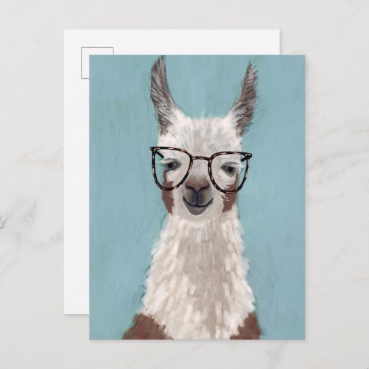 Llama - Overmaatse bril Briefkaart (Voorkant / Achterkant)