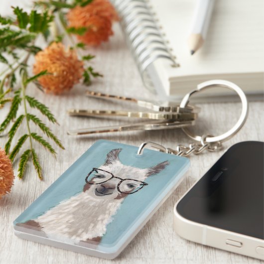 Llama - Overmaatse bril Sleutelhanger (Voorkant Rechts)