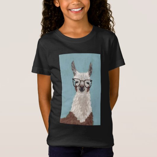 Llama - Overmaatse bril T-shirt (Voorkant)