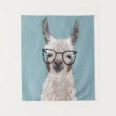 Llama - Overmaatse bril Wandkleed (Voorkant)