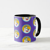 Llama Paarse Blue Yellow Colorful Birthday Party Mok (Voorkant rechts)