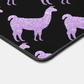 Llama Paarse lavendel Sparkles patroon Monogram Bureaumat (Hoek)