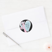 Llama Pajama Roze Meisjesslaappartij Ronde Sticker (Envelop)