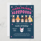 Llama Pajama Sleepover Hot roze marine Kaart (Voorkant)