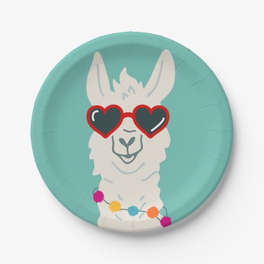 Llama Paper Bord Mexican Fiesta Party Alpaca (Voorkant)