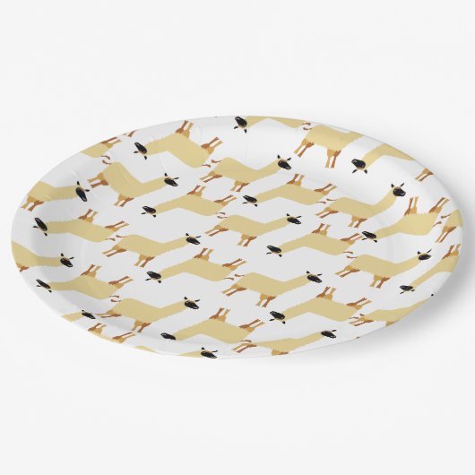 Llama Papieren Bordje (Gekanteld)