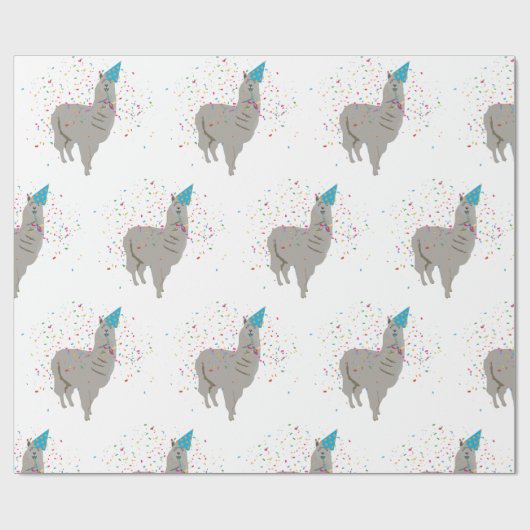 Llama-partij - Dieren met partij Cadeaupapier (Vlak)