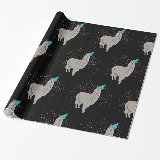 Llama-partij - Dieren met partij Cadeaupapier (Uitgerold)