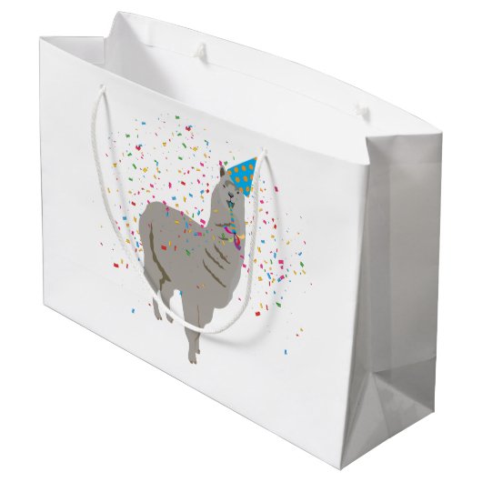 Llama-partij - Dieren met partij Groot Cadeauzakje (Achterkant Gekanteld)