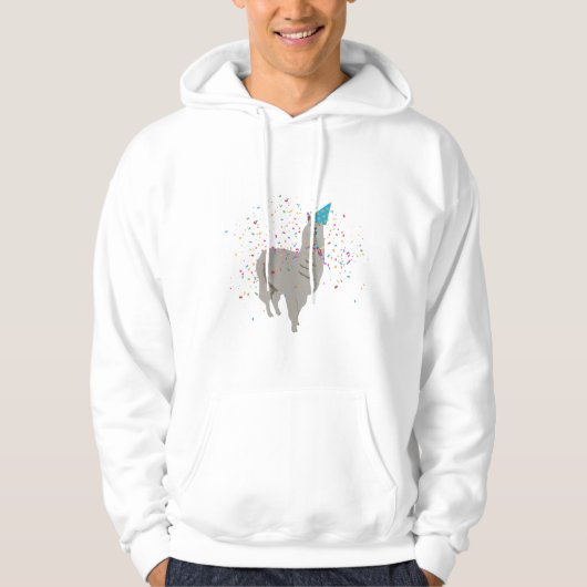 Llama-partij - Dieren met partij Hoodie (Voorkant)