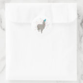 Llama-partij - Dieren met partij Ronde Sticker (Tas)