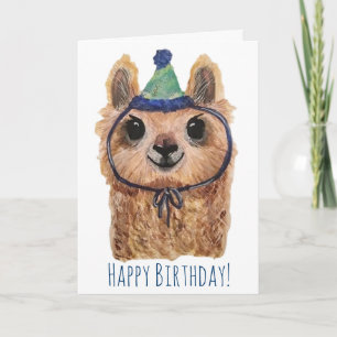 Llama Party Animal Birthday Kaart