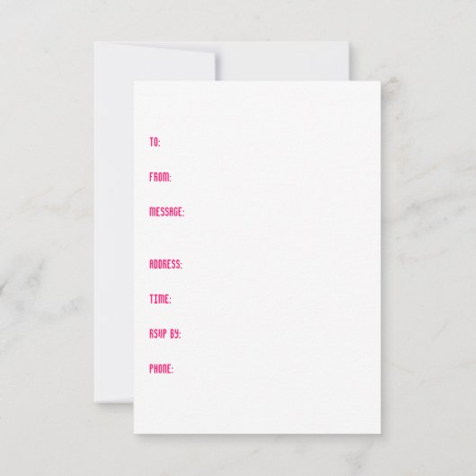 Llama Party nodigt uit Kaart (Achterkant)