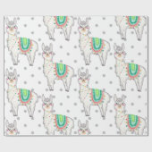 Llama Party Nursery Baby New Born Gift Cadeaupapier (Vlak)