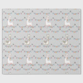 Llama Party wrapping Paper Cadeaupapier (Vlak)